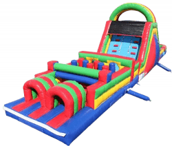 45ft Obstacle Course Dual Slide Wet