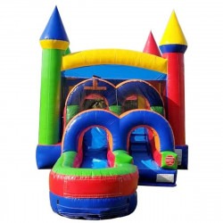 inflatable bounce house water slide kids rainbow3 1722834242 Colorful Castle Combo