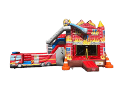 Fire Truck Dual Lane Combo Slide